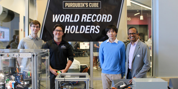 Purdue Students Shattered Guinness World Record for fastest Rubiks Cube Solving Robot